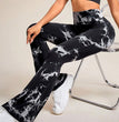 Tie-dye High-waisted Tummy Control Yoga Exercise Flared Pants