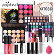 POPFEEL Makeup Full Kit Female Make Up Set Eye Shadow Eyeshadow Palette Lip Gloss Mascara Eyeliner Brushes Bag Make-up for Women