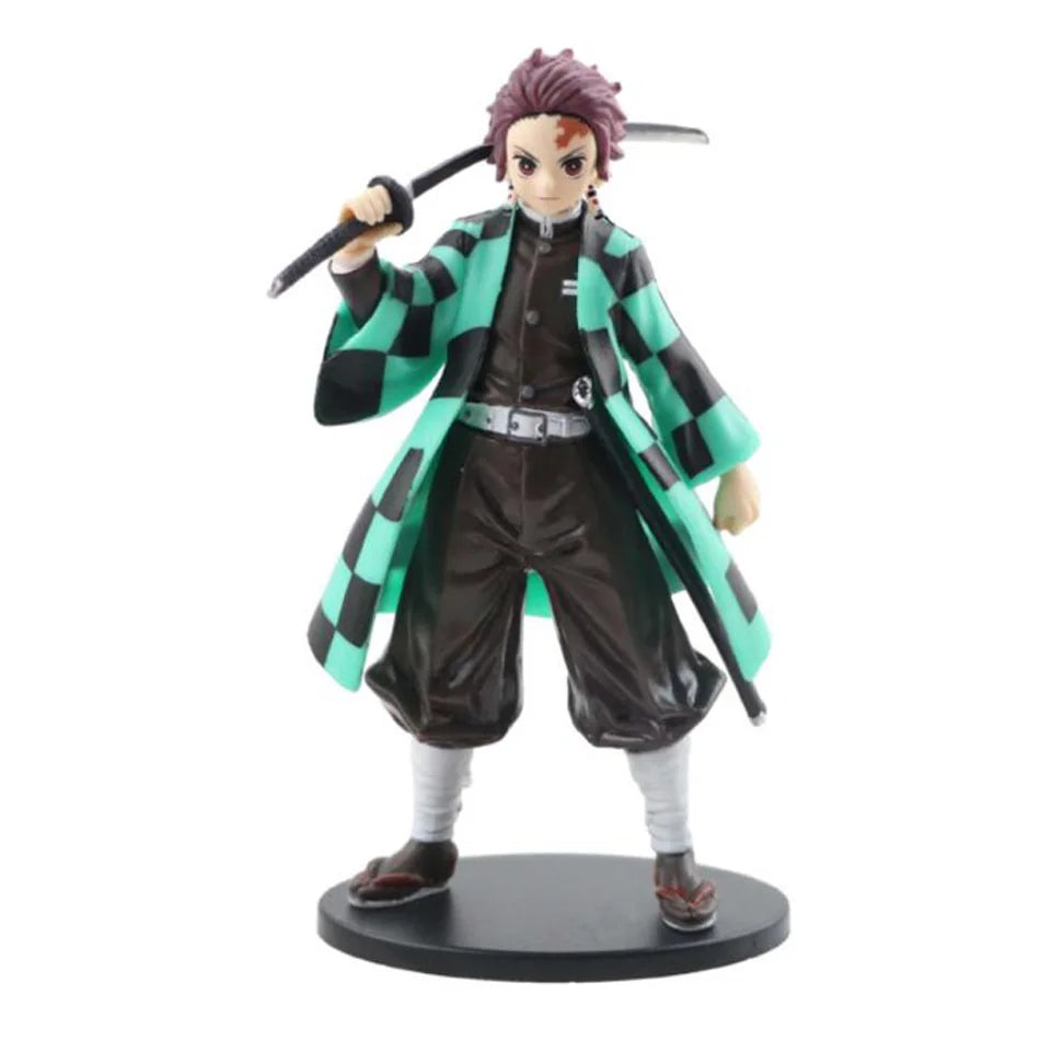 Anime Demon Slayer Kimetsu no Yaiba Figure Kamado Tanjirou Action Figure Agatsuma Zenitsu Nezuko Warrior PVC Model Toys