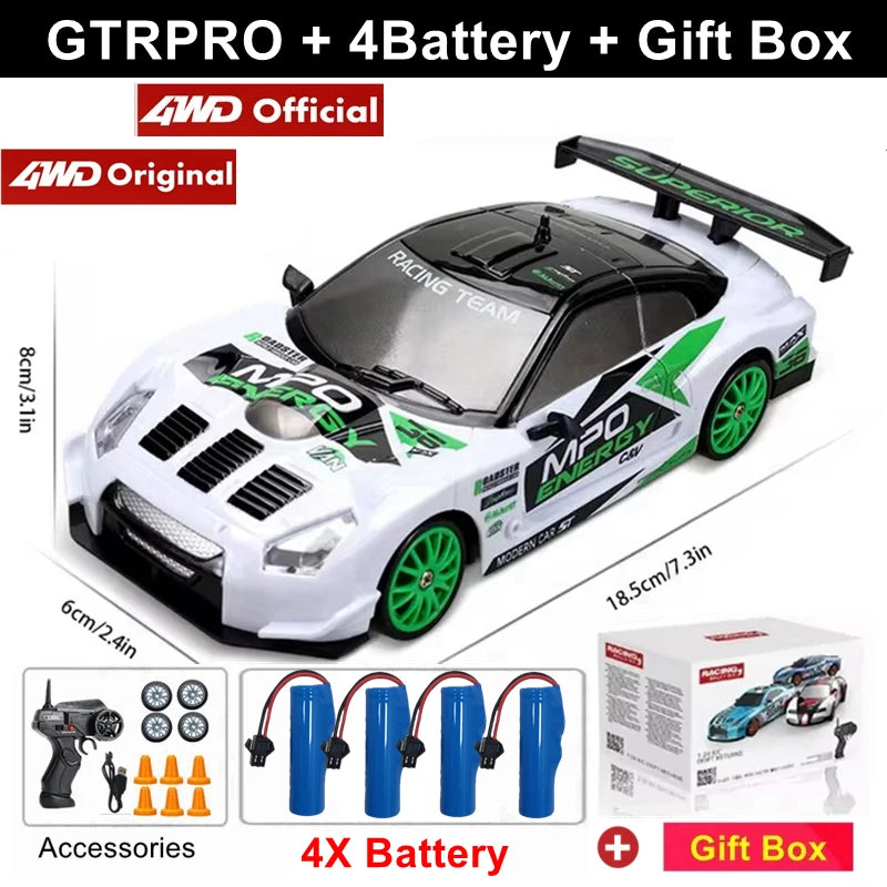 4WD RC Drift Car Remote Control GTRPRO AE86PRO Model 4x4 Racing RTR Radio Truck Vehicle Toy Gift for Boy Girl Children Kid Adult