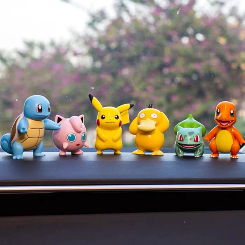 Pokemon Action Figures Anime Catoon PVC Model Toys Pikachu   Charmander Psyduck Bulbasaur Kawaii Collect Dolls Children Gifts