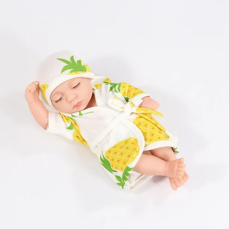 New Silicone Reborn Dolls 20cm Baby Reborn Toys Waterproof Vinyl Bebe Doll Cute Mini Reborn Baby Doll For Girls Birthday Gift