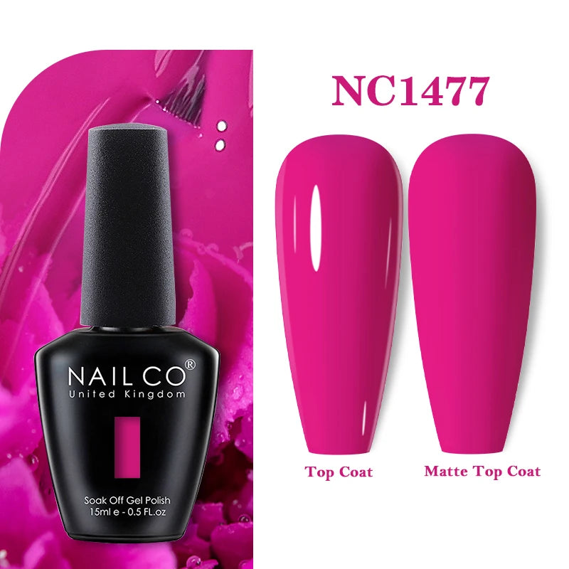 NAILCO 15ml Nail Gel Polish Vernis Semi Permanent UV Varnish Nails Art Manicure Design TOP BASE Hybrid Nail Supplies Nail Glue