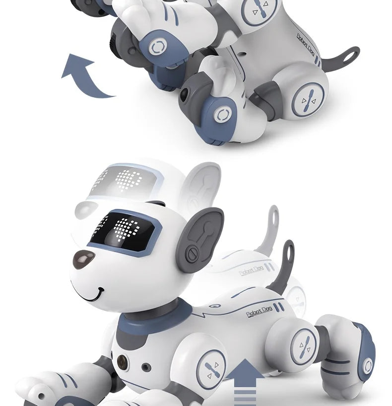 Intelligent Stunt Remote Control Robot Dog Toy, Programmable Robotic Puppy,Smart Interactive,Singing Dancing Following, Kid Gift