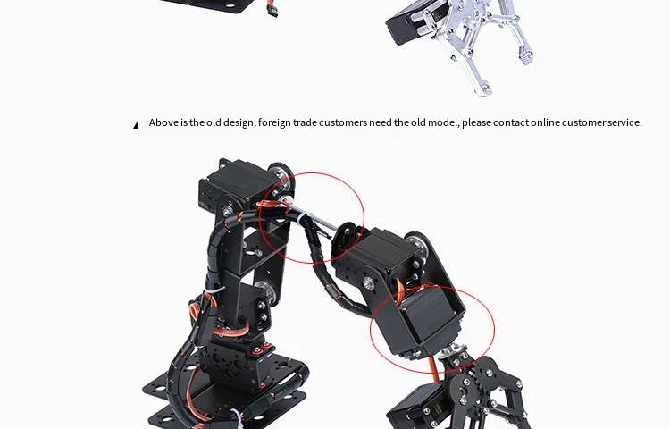 Steam DIY 6 DOF Robot Metal Alloy Mechanical Arm Claw Kit MG996 for Arduino Robotics Kit Ps2 Wireless Control Programmable Toys