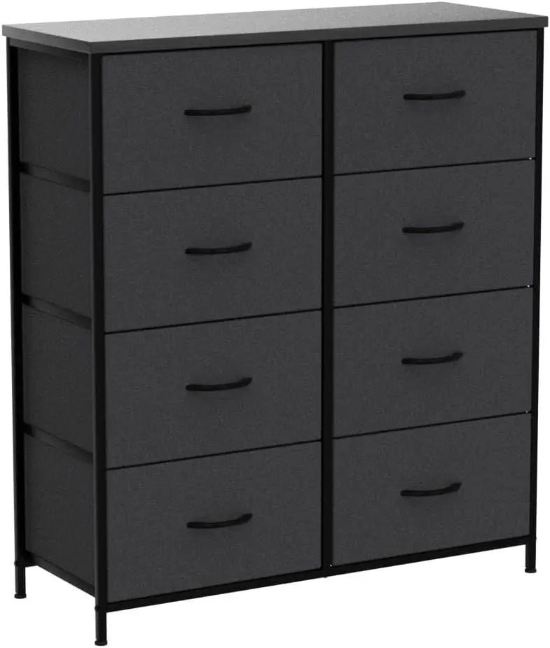 Dresser for Bedroom, Chest/Closet Storage with 8 Drawers, Clothes Organizers Tower with Fabric Bins, bedroom furniture