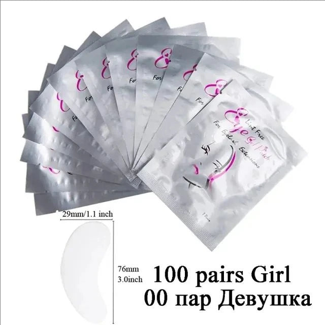 MJ 100 Pairs Eye Pad Eyelash Pad Gel Patch Patch Grafted Under The Eyelashes For False Eyelash Extension Paper Sticker Makeup