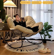 X&D Human Bird Nest Rattan Weaving Rocking Chair Leisure Sofa Home Balcony Single Lazy Sofa Rocking Chair Rattan Chair Can Sleep