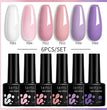 LILYCUTE 6Pcs/Set Gel Nail Polish Popular Colors In Autumn Semi Permanent Soak Off UV LED Nail Art Gels Nail Gel Polish