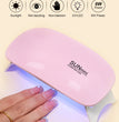 6W Mini Nail Dryer Machine Portable 6 LED UV Manicure Lamp Home Use Nail Lamp For Drying Polish Varnish With USB Cable