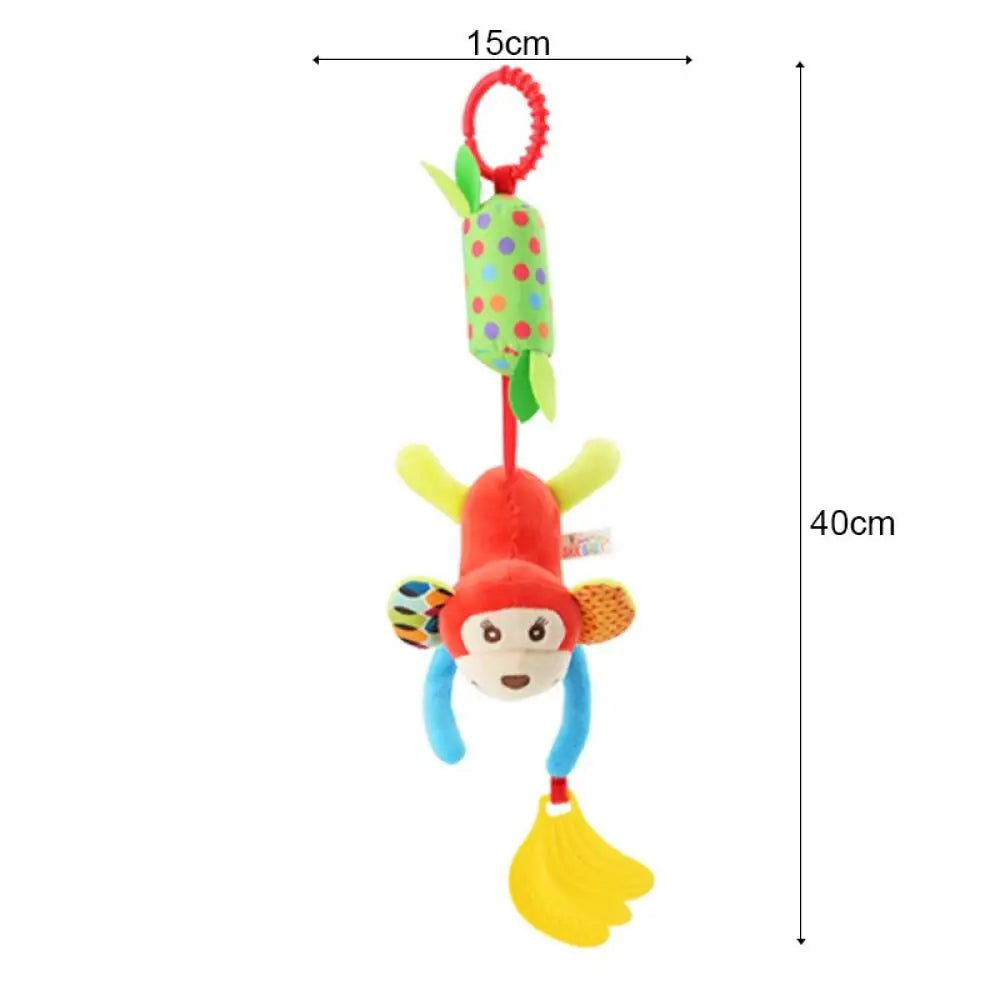 11pcs optional,baby crib bell rattle baby stroller hanging bell multifunctional pinch bright colours to attract baby's attention