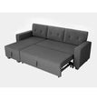 Sofa Bed Reversible Convertible Sleeper Pull Out Couches with Storage Chaise, Linen Fabric Furniture for Living Room, Bedroom