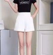 Women Shorts Spring Summer Casual High Waist A-line Shorts Loose Wide Leg Chiffon Shorts Chic Lady Black White Suit Shorts