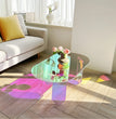 Acrylic Coffee Table, Iridescent Acrylic End Table, Colorful Acrylic Side Table 37.4 in (L) x 19.7 in (W) x 14.2IN (H)