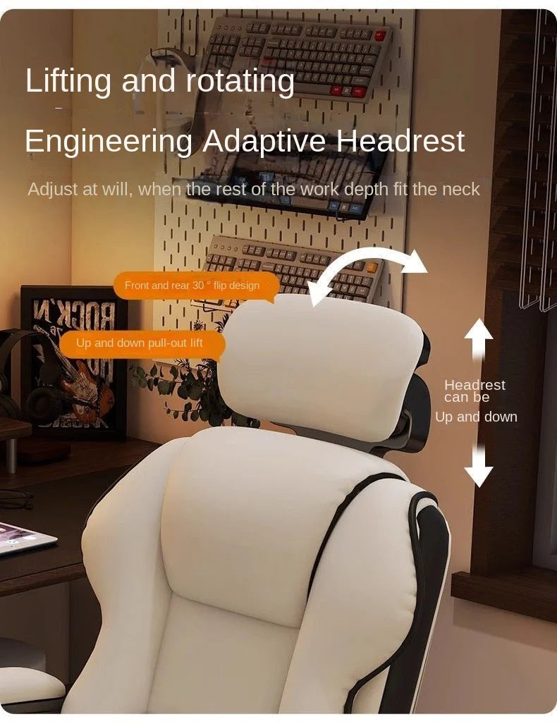 Computer Chair Comfortable Sitting Bow Shaped Reinforced Office Chair Reclining Sofa E-sports Boss Chair Dropshipping New