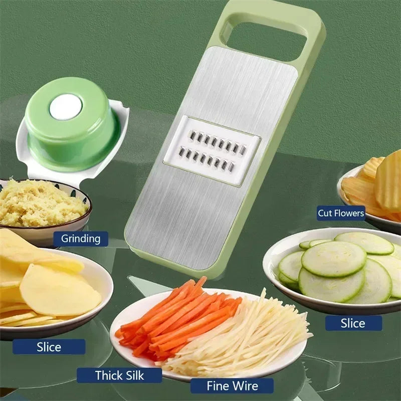 Kitchen Manual Vegetable Slicer Stainless Steel Vegetable Slicer Shredder Cutter Potato Shredders Garlic Carrot Grater Chopper