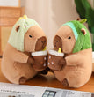 Lotus leaf Capybara Plush Toy  Oyster Bee Bckpack Capibara Cosplay Unicorn Dinosaur Boba Bread Ring Decor Stuffed Animals