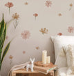 Boho Flowers Wall Stickers Watercolor Bedroom Living Room Home Decor Art Eco-frienly Removable Decals PVC Murals