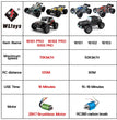 16103 Fast Rc Cars 50km/h 1/16 Off Road 4WD with LED Headlights,2.4G Waterproof Remote Control Monster Truck for Adults and Kids