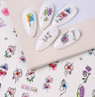 12 PCs Nail Sticker Set Spring Summer Water Decal Nail Art Ink Flowers Leaves Graffiti Slider for Nail Decoration Foils Tattoo