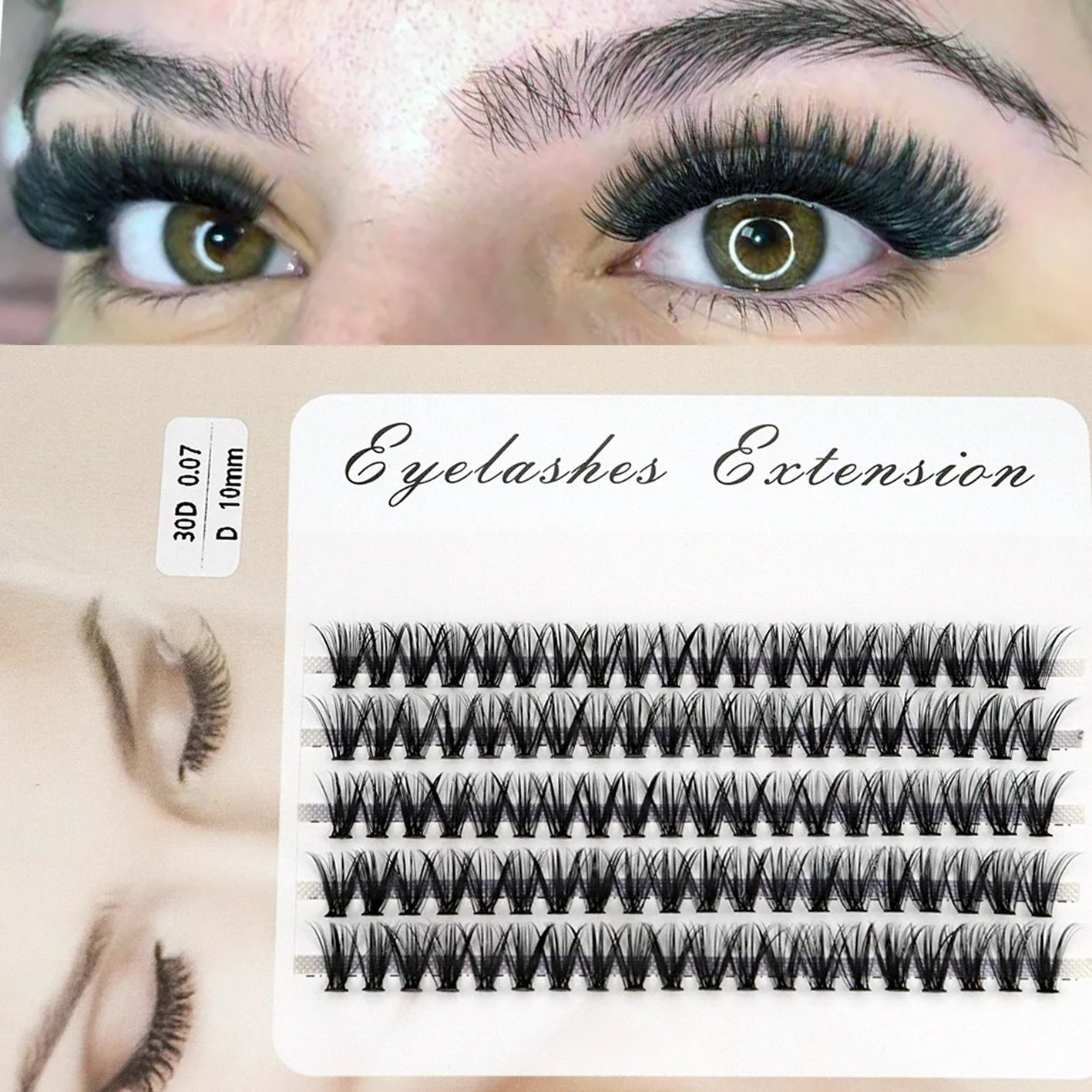 20/30/40D Cluster Eyelashes Natural Eyelash extension Indiviual bunches 1 box/60 bundle makeup Tools Soft box Lashes wholesale