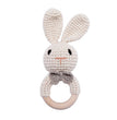 Baby Crochet Rattle Wooden Teether Toy BPA Free Wood Rodent Rabbit Rattle Baby Mobile Play Gym Newborn Educational Music Toys