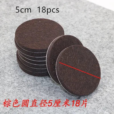 18-128 pcs Felt Chair Leg Pads 5mm Thick  Floor Scratch Protector Mat Mute Non-slip Self Adhesive DIY Furniture Accessories