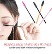 CNK 50Pcs Disposable Crystal Eyelash Brush Mascara Wands Applicator Diamond Rod Makeup Brushes for Women Eyelash Extension Tool