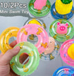 Summer Mini Swimming Circle Toy Babby Kids Funny Swimming Doll Pool Float Ring Toys Floating Rubber Bath Pool Inflatable Toy