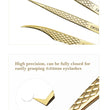 DIYDAY Anti-slip Eyelash Extension Tweezers Stainless Steel Fiber Tip Lashes Precision Tweezer for Makeup Tools