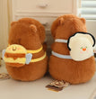 Lotus leaf Capybara Plush Toy  Oyster Bee Bckpack Capibara Cosplay Unicorn Dinosaur Boba Bread Ring Decor Stuffed Animals