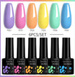 LILYCUTE 6Pcs/Set Gel Nail Polish Popular Colors In Autumn Semi Permanent Soak Off UV LED Nail Art Gels Nail Gel Polish