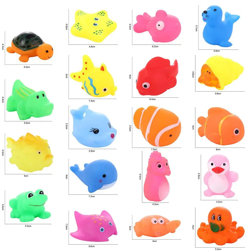 for Kids Cute Squeeze Sound Squeaky Animals Children Baby Bath Toys Bath Toys Float Shower Toy Swimming Water Toys