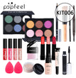 POPFEEL Makeup Full Kit Female Make Up Set Eye Shadow Eyeshadow Palette Lip Gloss Mascara Eyeliner Brushes Bag Make-up for Women