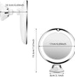 10x Magnification Lighted Cosmetic Mirror with Switch, 360 Degree Rotating Arm, Makeup mirror with Powerful Locking Suction Cup