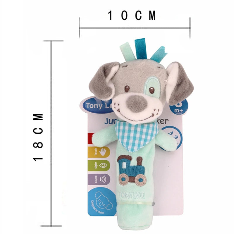 Baby Plush Rattle Cartoon Animals Crib Mobile Bed Bell Toys 0-12 Months Infant Toddler Early Educational Toy for Newborn  Gifts