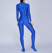 Womens Full Body Jumpsuit Sports Gym Yoga Tights Bodysuit Mock Neck Long Sleeve Footed One Piece Jumpsuit Clubwear Sportwear