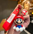 10styles Super Mario Keychain Mario Bros Luigi Toad Yoshi Bowser Action Figure Model Pvc Cartoon Bag Doll Pendant Toys Gift