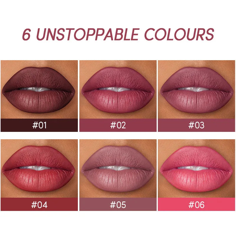 Matte Lipstick&lip Liner Set 12 Colors Waterproof Lip Liner High Pigmented Slim Long Lasting Lip Gloss