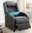 LED Gaming Massage Recliner Chair, Racing Style Single Living Room Sofa Comfortable Ergonomic Home Theater Seating, Chairs