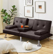 Sofa Bed Adjustmentsofa Double-sided Doublesofa Folding Sofa Bed Guestbed,cupholder,Bed Modern Artificial Leather Lounge Chair