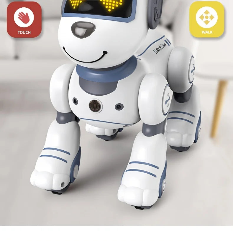 Intelligent Stunt Remote Control Robot Dog Toy, Programmable Robotic Puppy,Smart Interactive,Singing Dancing Following, Kid Gift