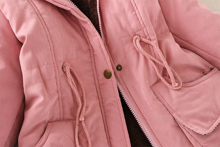 2023 New Autumn Winter Women Cotton Jacket Padded Casual Slim Coat Emboridery Hooded Parkas Wadded Warm Overcoat Fashion Parkas