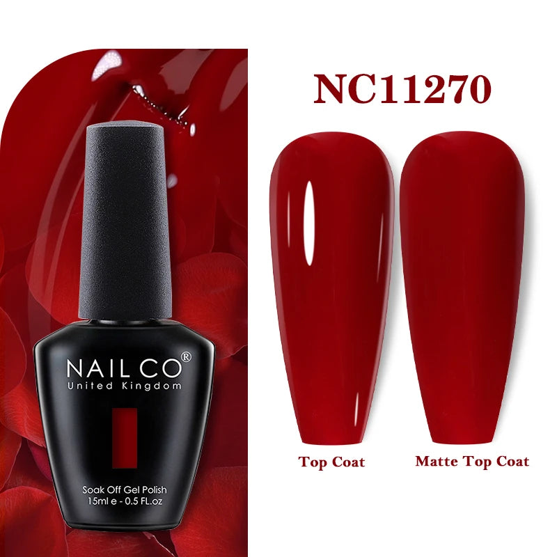 NAILCO 15ml Nail Gel Polish Vernis Semi Permanent UV Varnish Nails Art Manicure Design TOP BASE Hybrid Nail Supplies Nail Glue