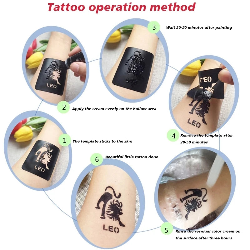 10ml/Bottle Liquid Tattoo Paste Henna Cones Indian Tattoo Cream For Temporary Sticker Body Paint Body Art Supply Tools