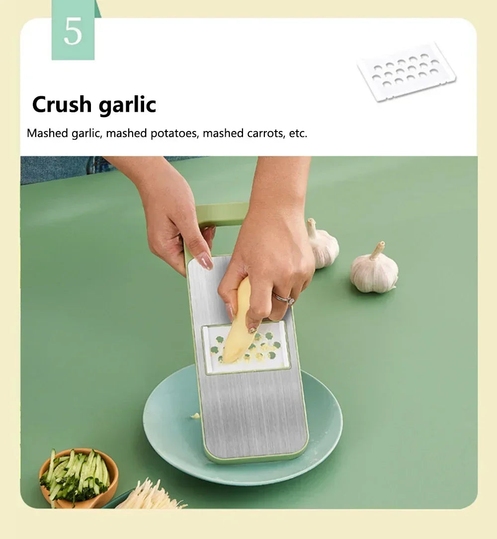 Kitchen Manual Vegetable Slicer Stainless Steel Vegetable Slicer Shredder Cutter Potato Shredders Garlic Carrot Grater Chopper