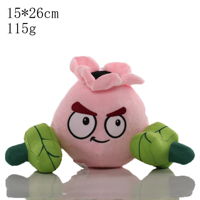 Plants vs Zombies Peashooter Plush Toy Doll Heavenly Peach Grapeshot Fire Gourd Plush Soft Stuffed Toys Gifts for Children Kids