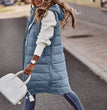 Long with Hood Outdoor Vest Down Women's Jacket Quilted Coat Sleeveless Jacket Winter Light Weight Sweaters