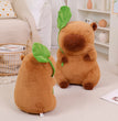 Lotus leaf Capybara Plush Toy  Oyster Bee Bckpack Capibara Cosplay Unicorn Dinosaur Boba Bread Ring Decor Stuffed Animals