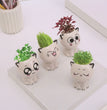 1pc Ceramic Flowerpot Mini Cat Cartoon Cute Plant Desktop Potted Plant Pot DIY Decorate Toys Science Education School Gifts